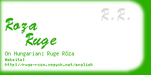 roza ruge business card